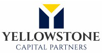 The image displays a logo consisting of stylized text with a graphic element resembling a stylized 'Y' on the left and the word 'Yellowstone' below it, followed by the name 'Capital Partners.' The logo also features the name 'Yellowstone Stone Capital Partners' above the main text.
